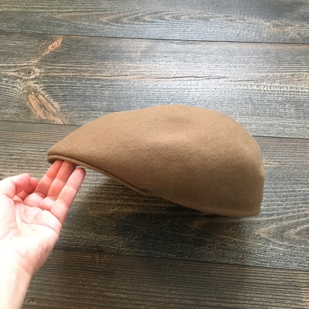 VTG Country Gentleman Tan Wool Ascot Flat Cap, S